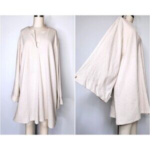 Medieval Pirate Ivory Cotton/Linen Blouse Oversized Costume LARP Outlander L XL